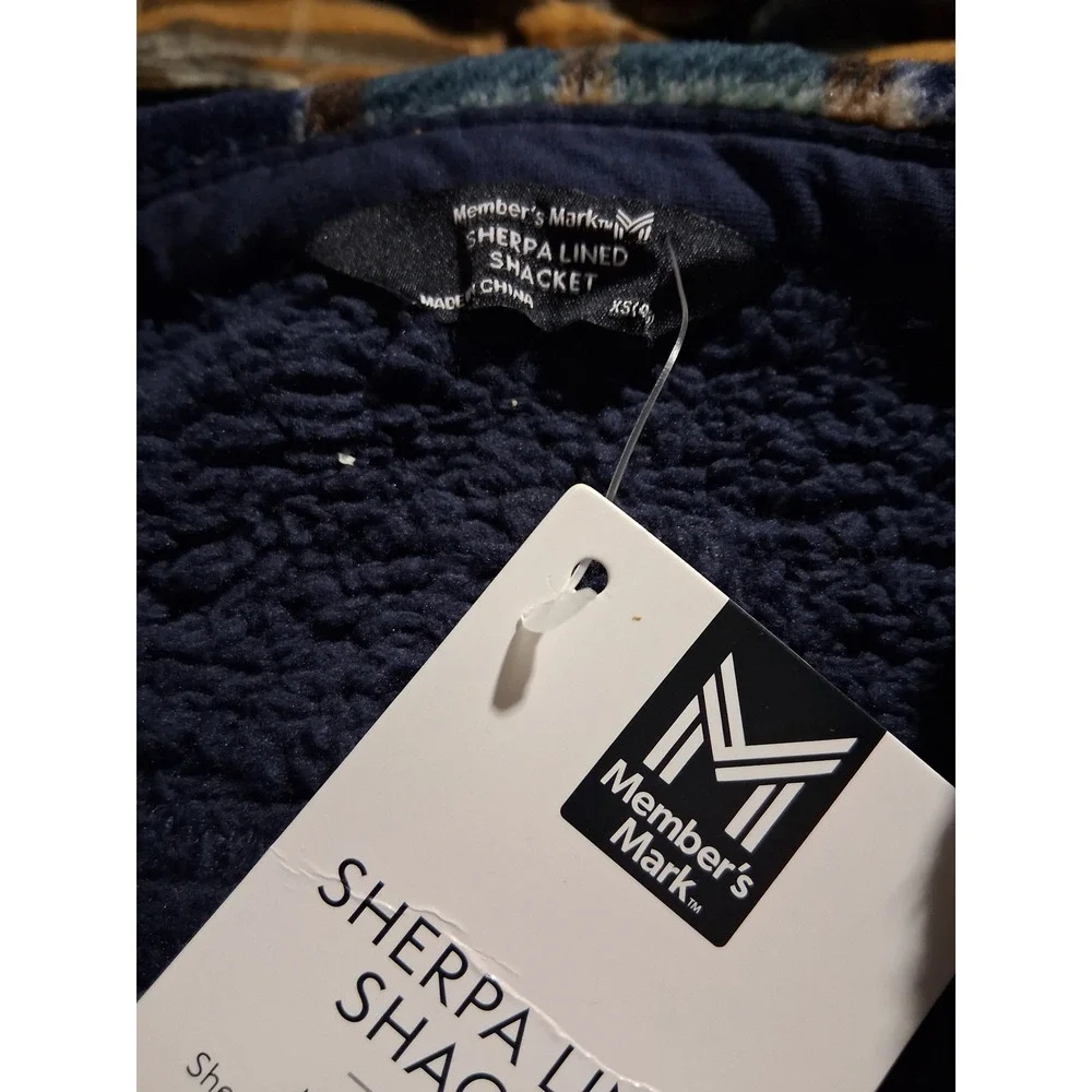 3 Member's Mark Boys Sherpa‎ Lined Shackets Size XS 4/5 Plaid Outerwear Gorpcore